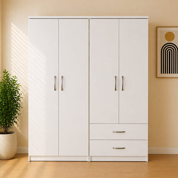 4 Door Wardrobe (2 Drawers)